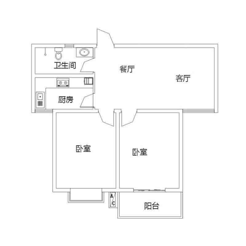 B1戶型 2室2廳 97㎡ 