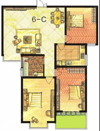 東方明珠 3室2廳2衛(wèi)1廚1陽臺124.67㎡