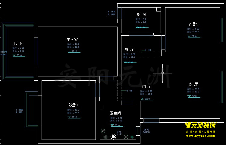 3室2廳1廚1衛(wèi)