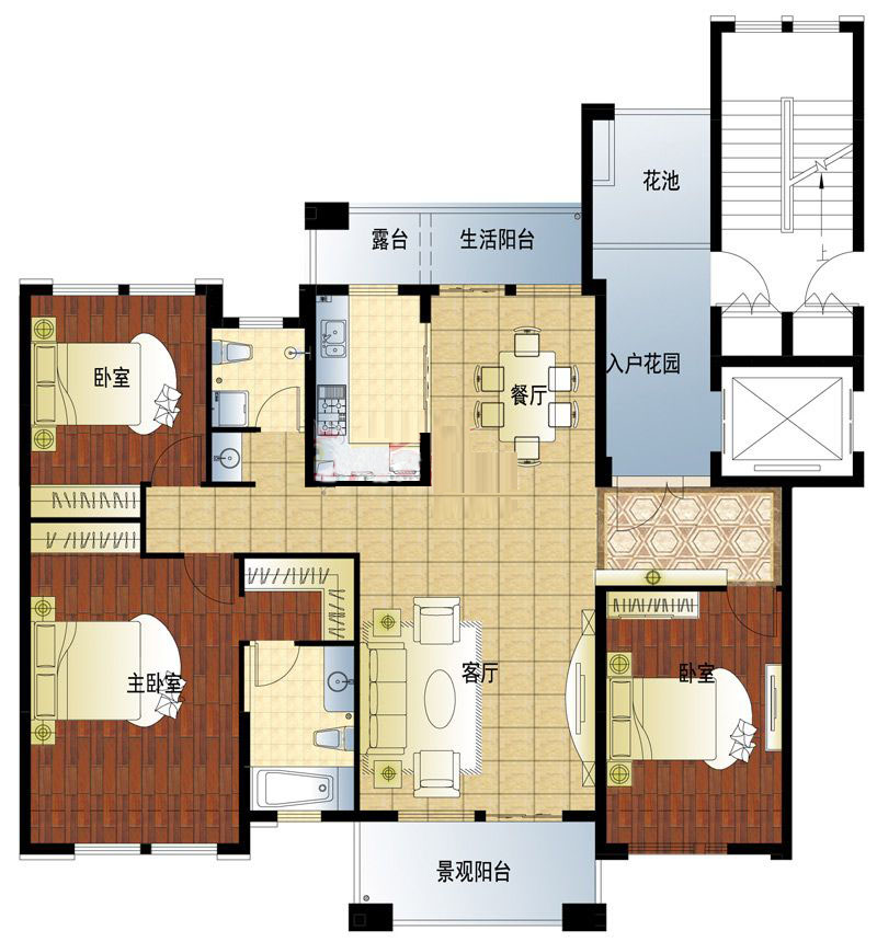 D3戶型 3室2廳 164㎡