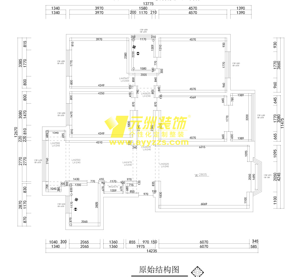 1單元801室·170平米